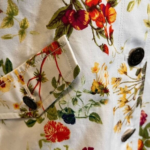 NWOT Disney Alice Through The Looking Glass Floral Jacket Button Front Size Med - Picture 3 of 11